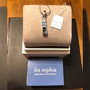 Lea Sophia Watercolors Necklace in shades of blue